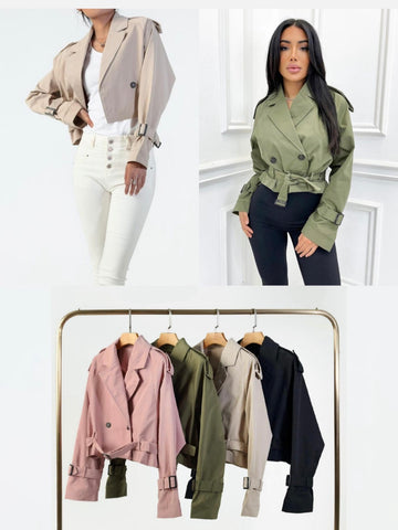 Cropped Trench Jacket (3 Colours)