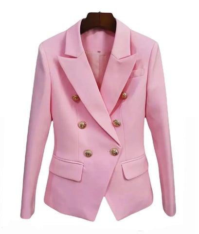 Double Breasted Pink Blazer