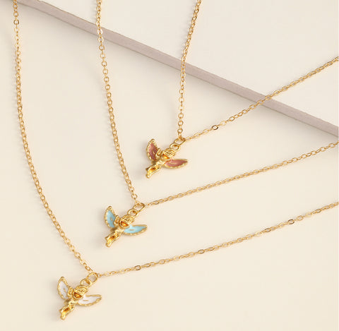 3x Angel Necklace Set