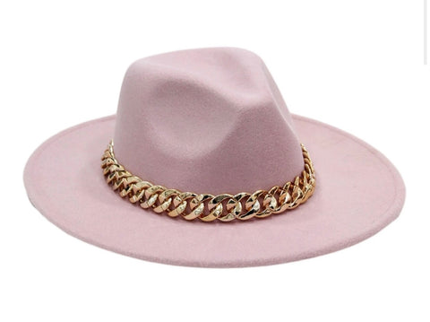 Lilac Fedora Chain Hat