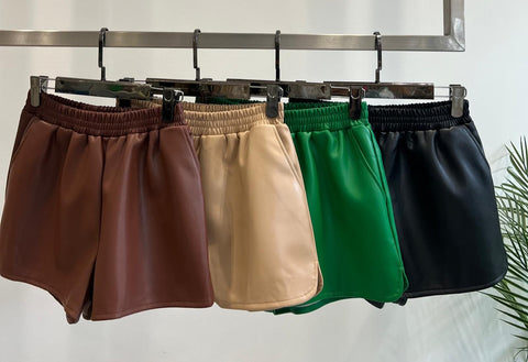 Faux Leather Shorts (3 Colours)