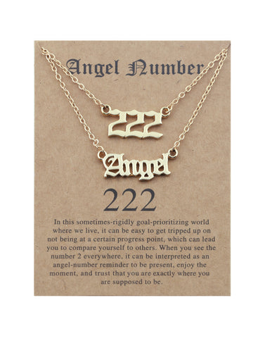 Snapklik.com : 222 Necklace Silver Angel Number Necklace For Women  Numerology Jewelry Lucky Number Minimalist Gift For Her