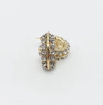 Diamanté Mini Hoop Earrings In Gold